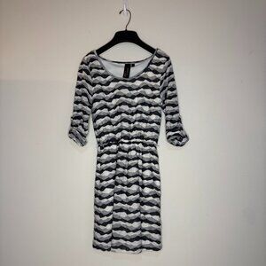 Trixxi Striped Black/White/Gray Dress Girl’s S